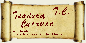 Teodora Čutović vizit kartica